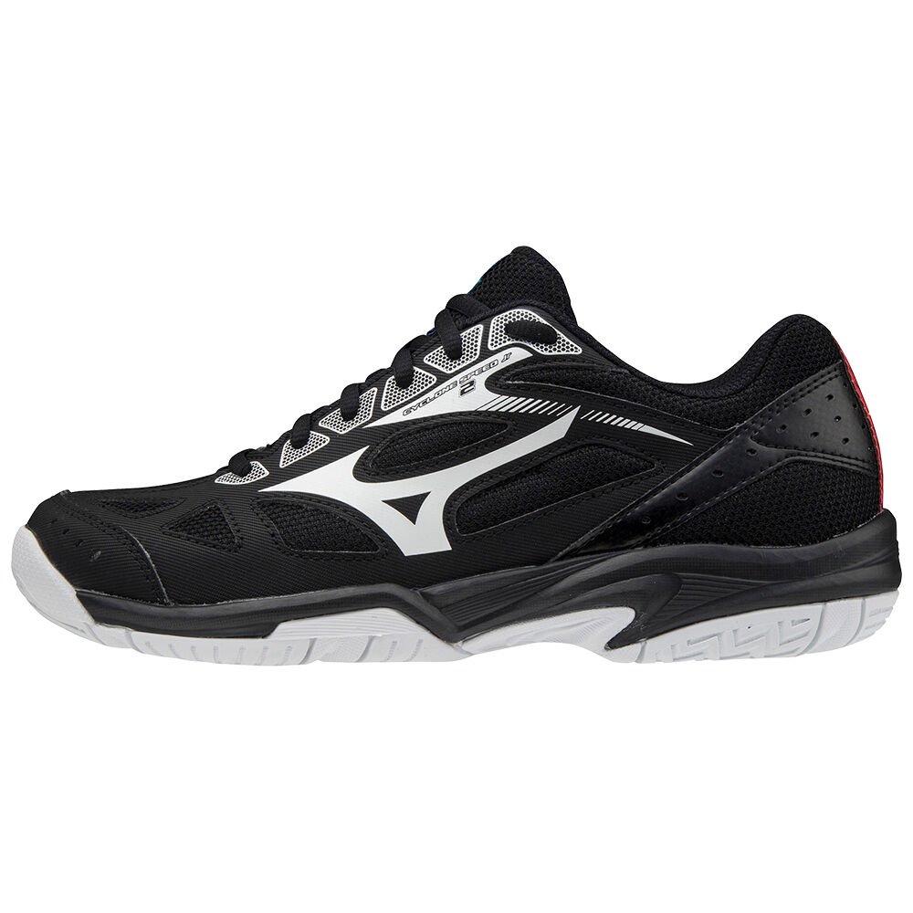 Mizuno Men's Volleyball Shoes Black/White/Blue Cyclone Speed 2 Junior Shoes - V1GD191045